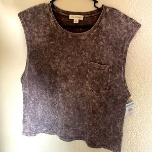 Grey top NWT !  a small hint of pink , sleeveless